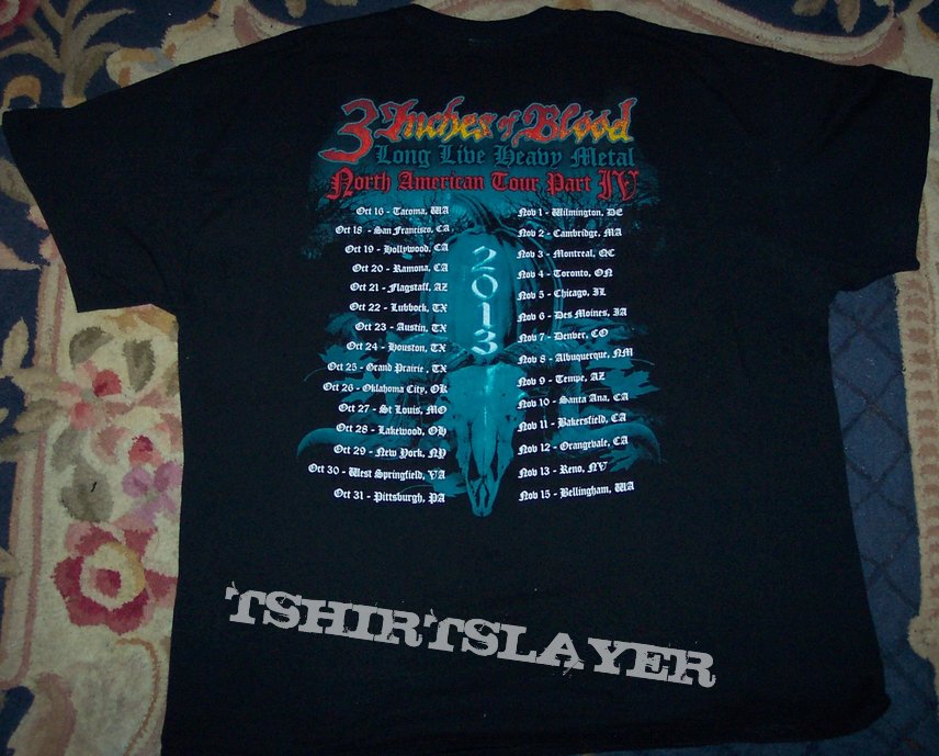 3 Inches Of Blood tour shirt 3 Inches Of Blood tour shirt