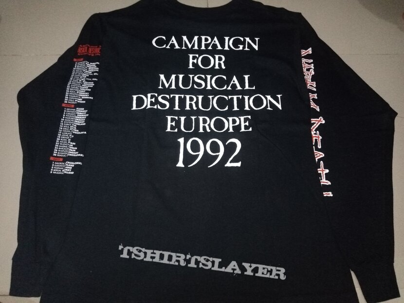 Napalm death campaign for musical destruction europe 1992