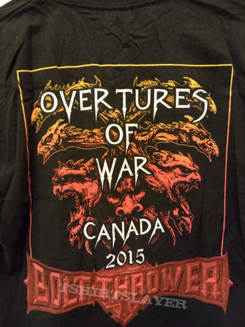 Bolt Thrower - &quot;Carved in Stone&quot; Overturns of War 2015 Canada Tour Tee