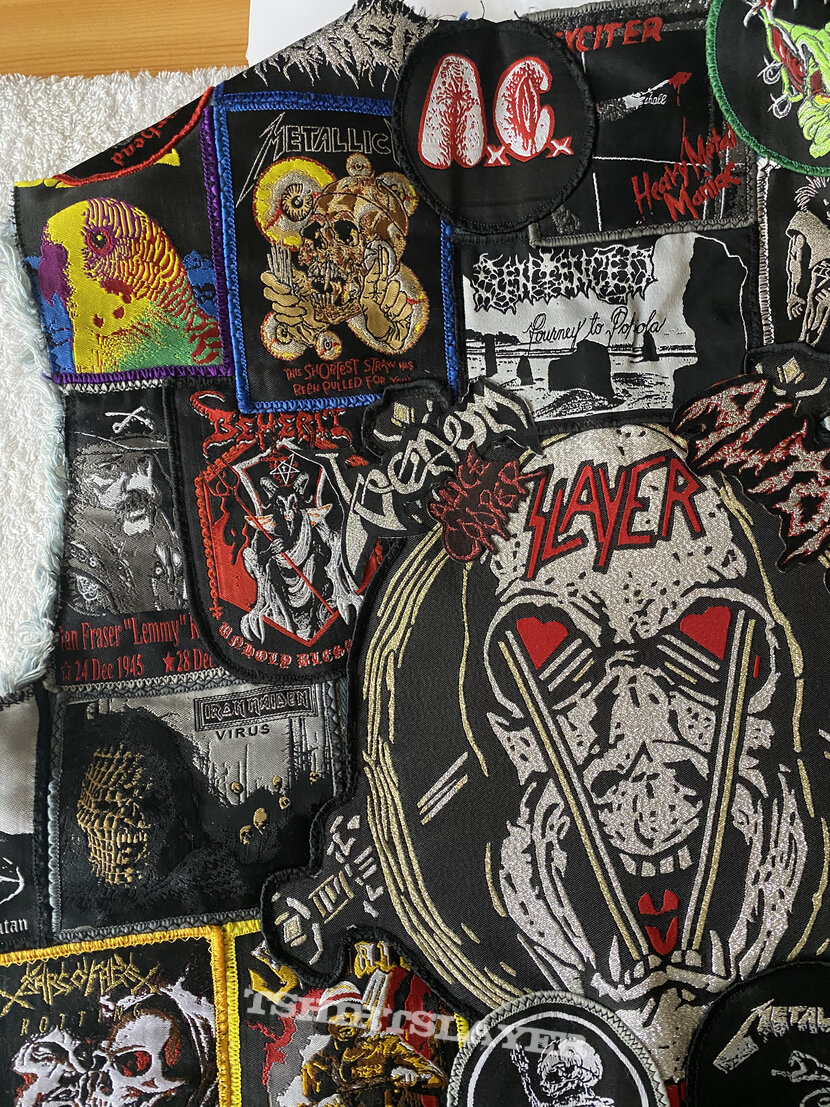Slayer, Sodom, Metallica, Slayer Battle Vest Battle Jacket (Skalpel ...