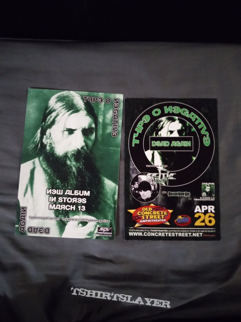 Type o negative flyers