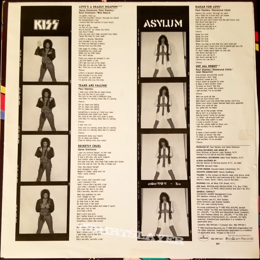 Kiss &quot;Asylum&quot; LP And Patch