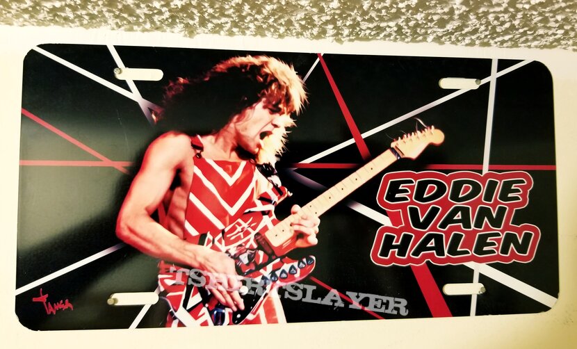 80s Eddie Van Halen Vehicle Tag
