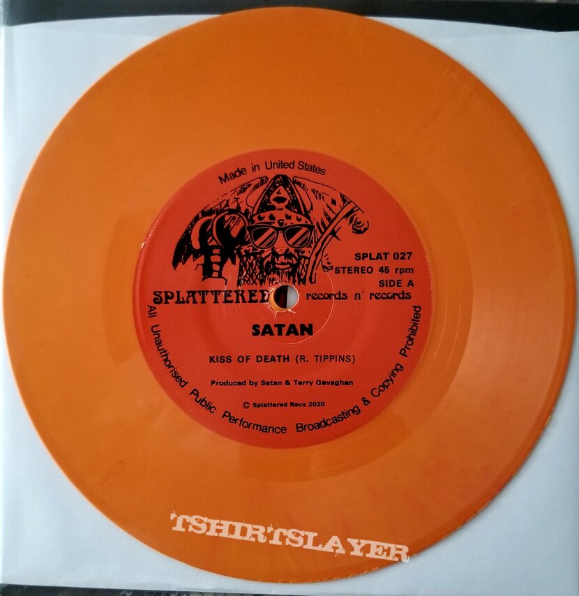 Satan &quot;Kiss Of Death/Heads Will Roll&quot; 7-inch Single Reissue. 