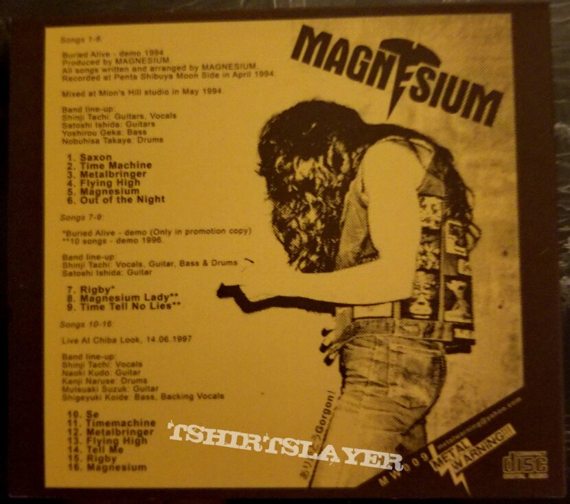 Magnesium &quot;Buried &#039;N&#039; Live&quot; CD.