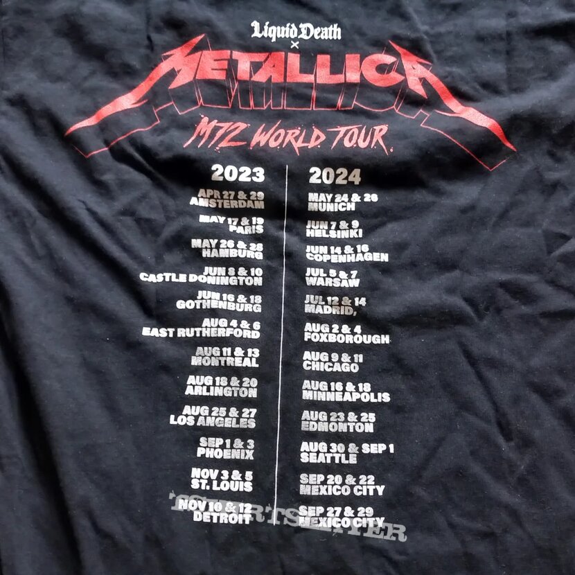 Liquid Death x Metallica Tour Tee