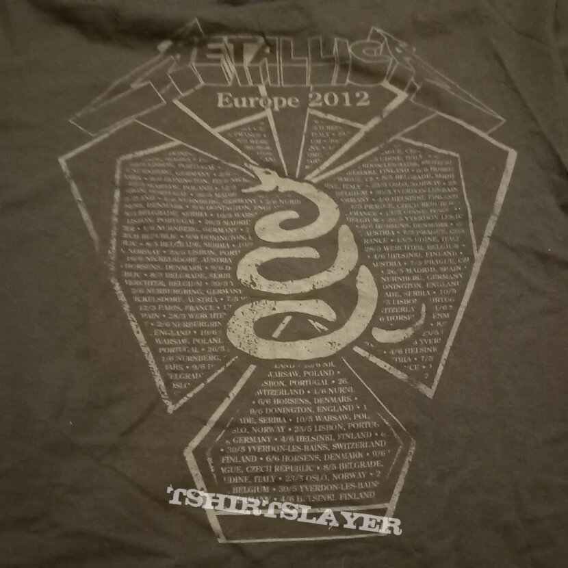 Metallica - Europe 2012 Tour Black Album | TShirtSlayer TShirt and  BattleJacket Gallery