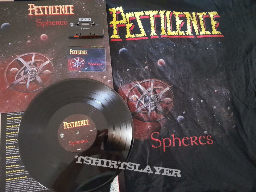 Pestilence - Spheres, Bootleg Shirt, Tape and vinyl reissue