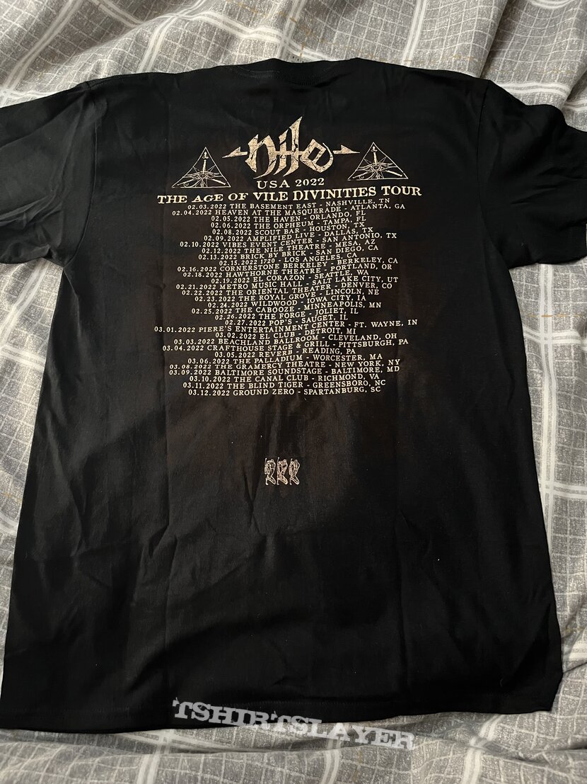 Nile 2022 tour t shirt | TShirtSlayer TShirt and BattleJacket Gallery