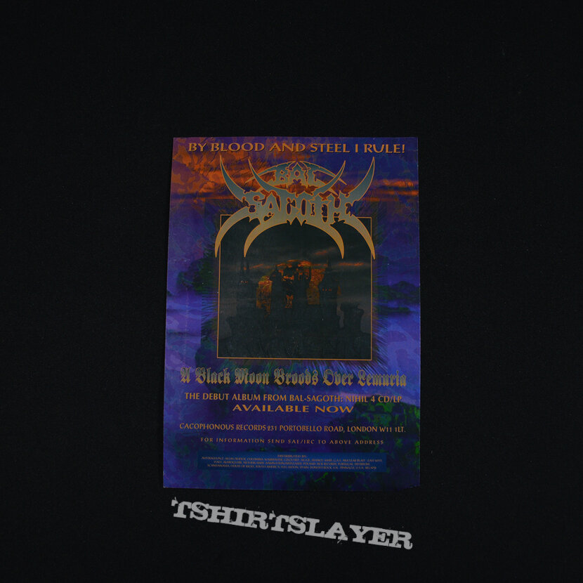 BAL-SAGOTH - A Black Moon Broods Over Lemuria A5 Flyer BAL-SAGOTH - A Black Moon Broods Over Lemuria A5 Flyer