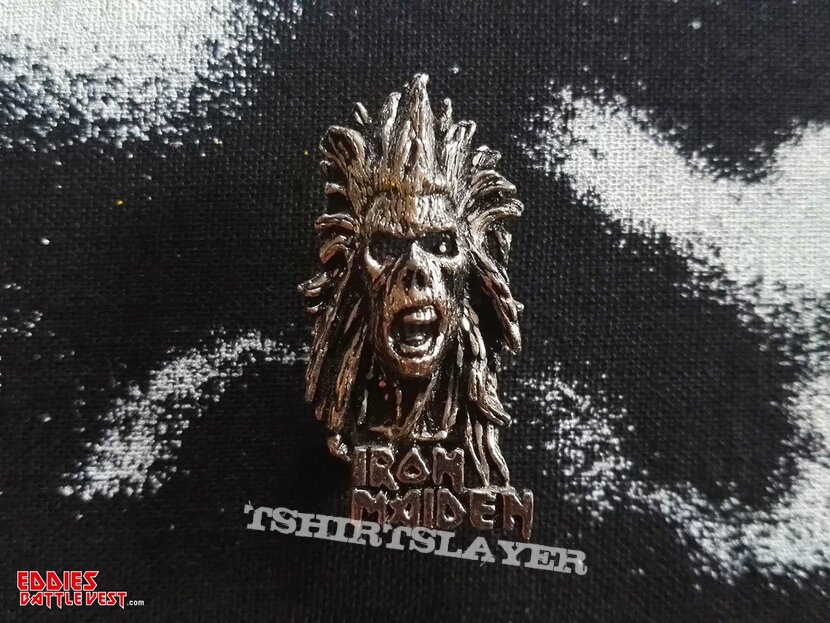Iron Maiden &#039;First Album&#039; Pin Badge with logo made by Alchemy