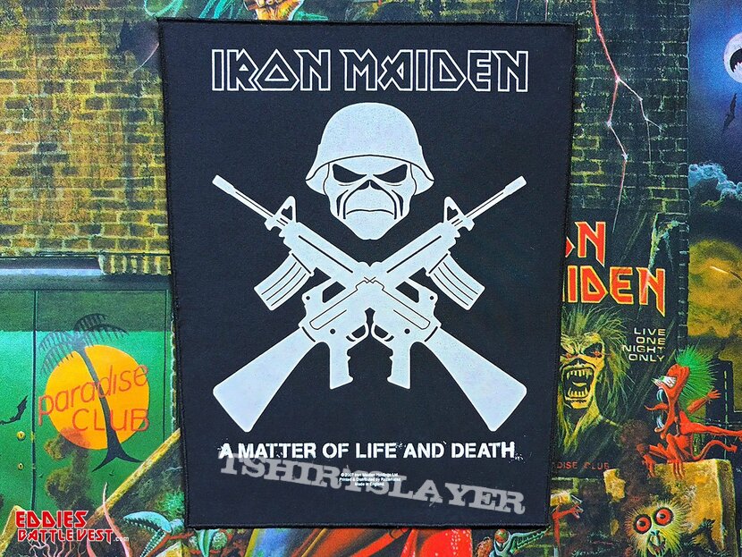 Iron Maiden &#039;A Matter Of Life And Death Crossed Guns&#039; Backpatch 2007