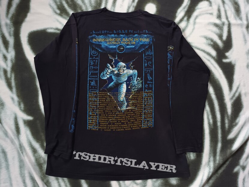 Iron Maiden &#039;Somewhere Back In Time&#039; Word Tour 08 Longsleeve