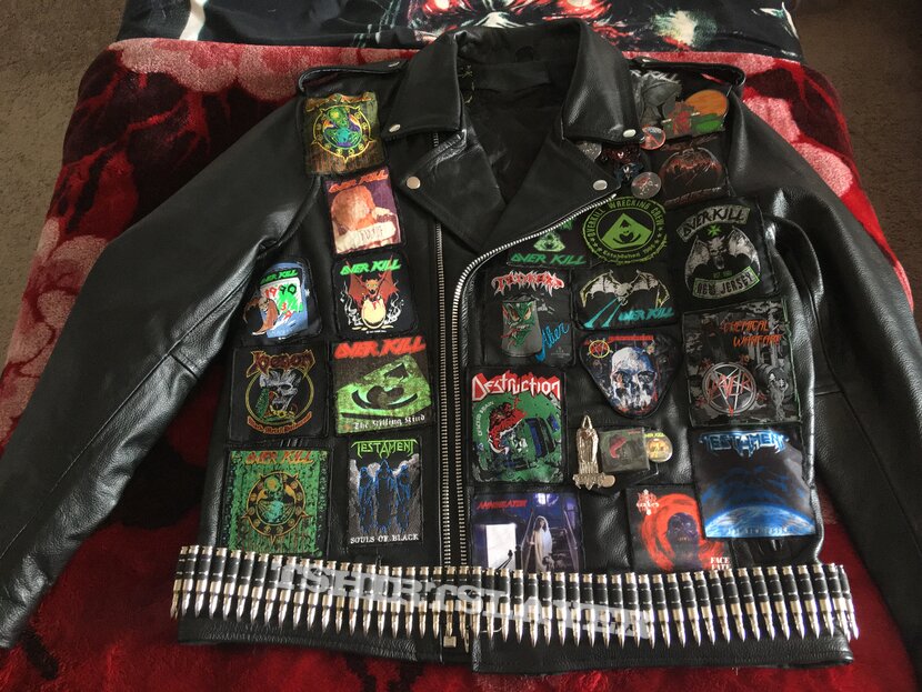Overkill Horrorscope Leather Battle Jacket