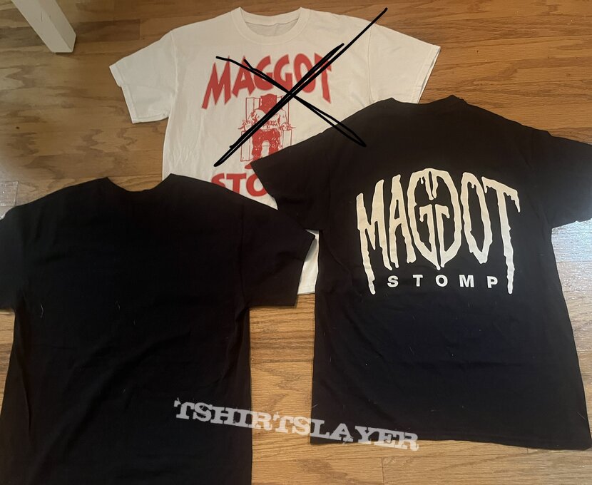 2 Maggot stomp large shirts $45 shipped - bundle death metal
