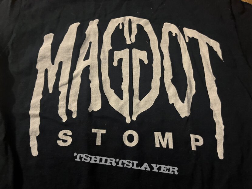 Maggot stomp death metal record label shirt medium 