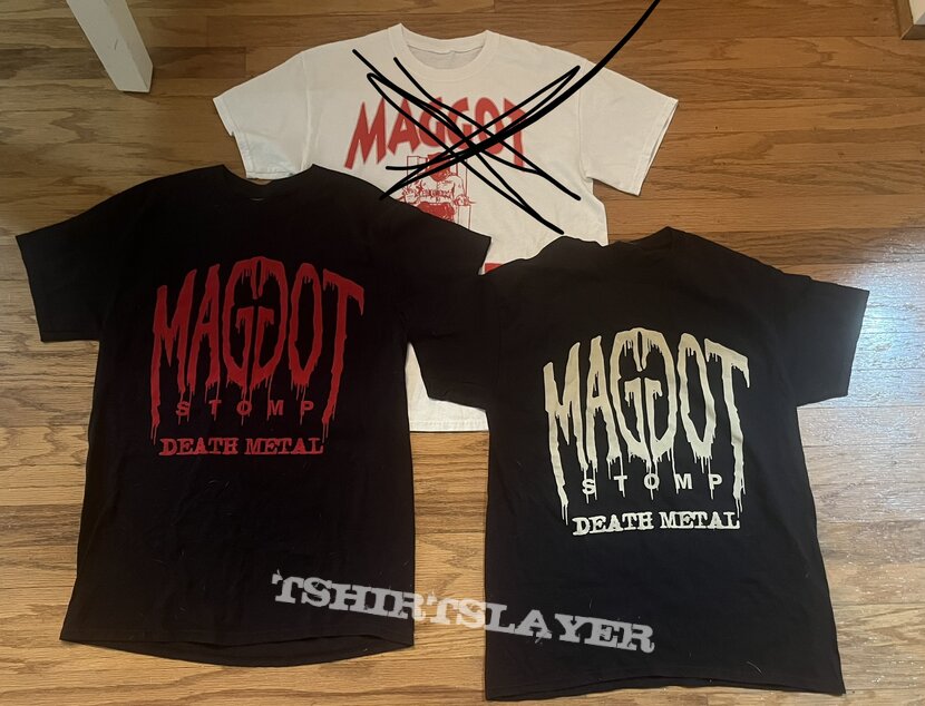 2 Maggot stomp large shirts $45 shipped - bundle death metal