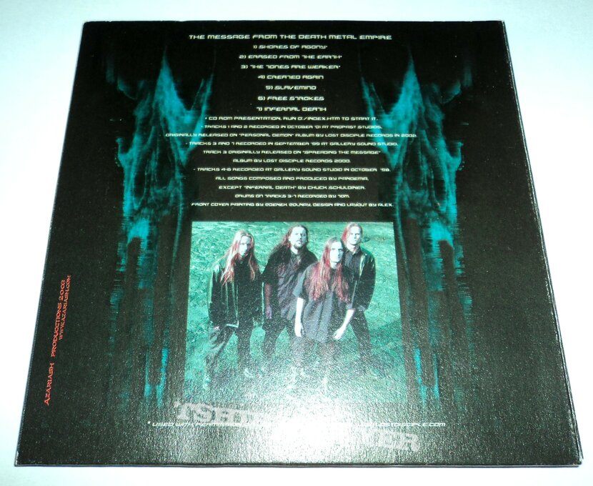 Pandemia CD The Message From Death Metal Empire (promo)