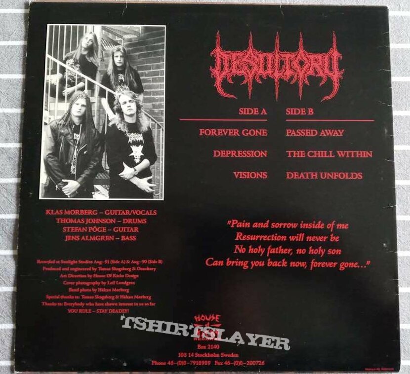 Desultory – Forever Gone, Vinyl, LP