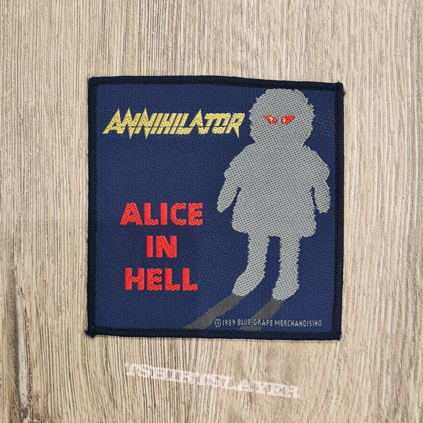 Annihilator Alice in hell patch official 1989 