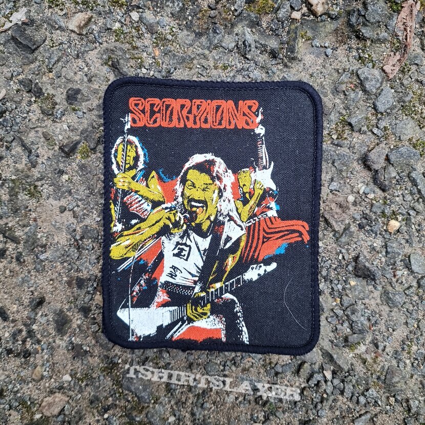 Printed deadstock patches including iron maiden, Ozzy Osborne, motley crue, scorpions and u2