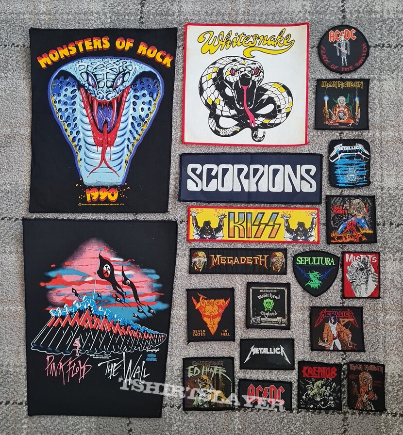 Vintage Patch Job Lot x20 Iron Maiden Motorhead Metallica Kiss Venom Megadeth and t