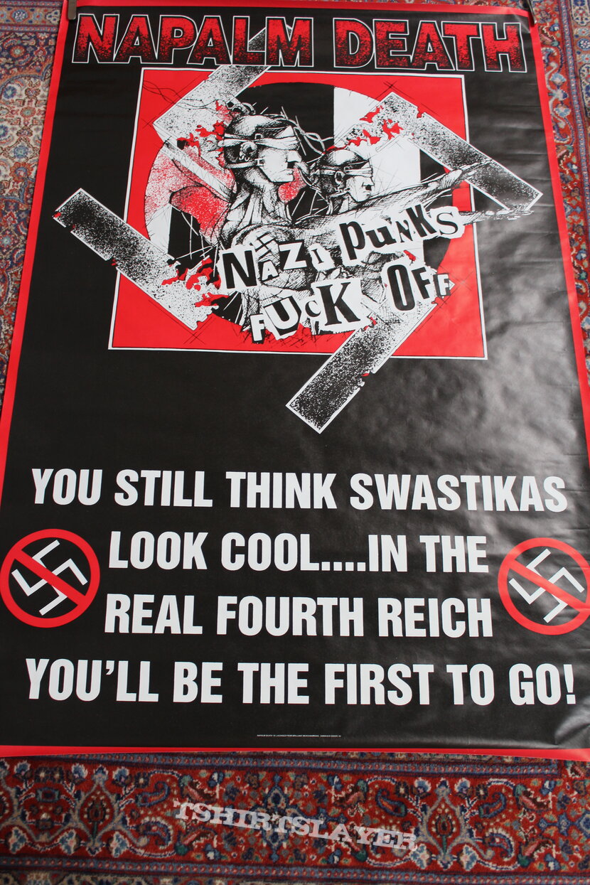 Napalm Death Nazi Punks Fuck Off Poster