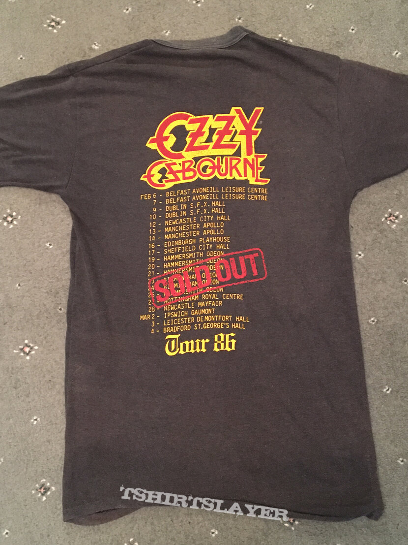 Ozzy Osbourne Ultimate Sin UK tour shirt