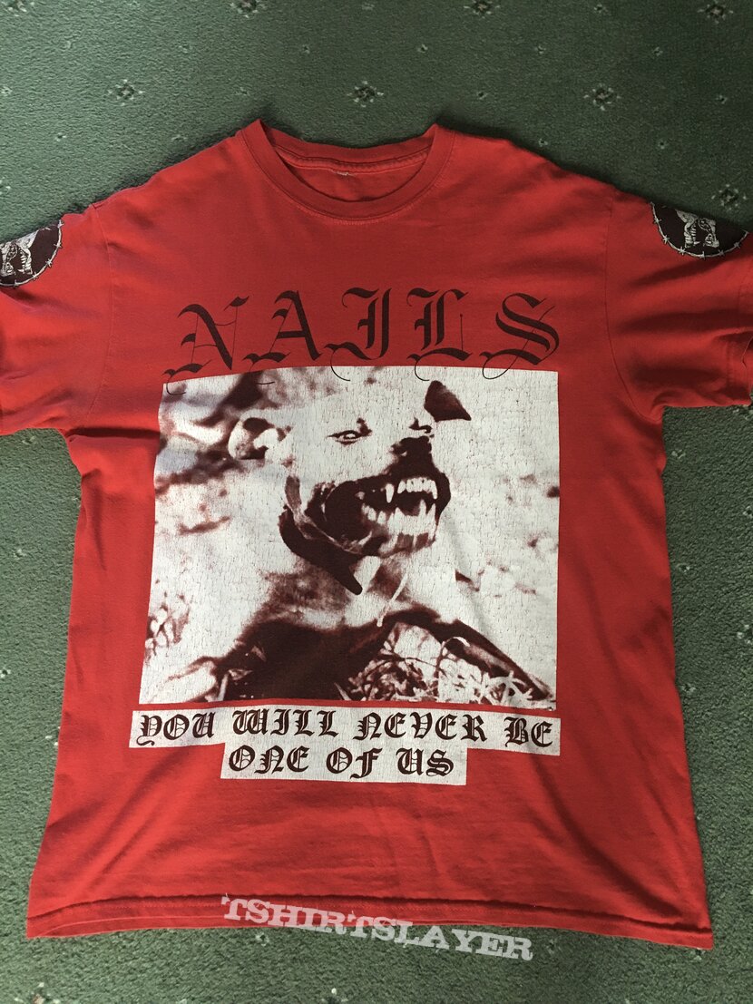 Nails “you will never be one of us” pit bull shirt