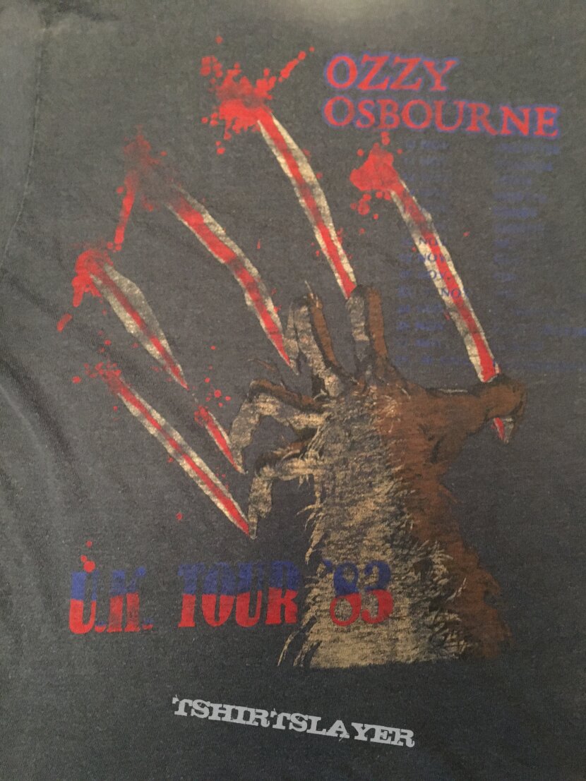 Ozzy Osbourne Bark At The Moon UK tour shirt