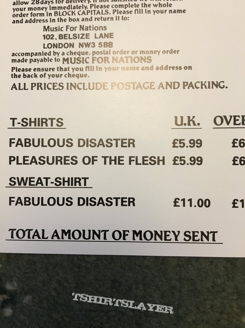 Exodus fabulous disaster merchandise form 