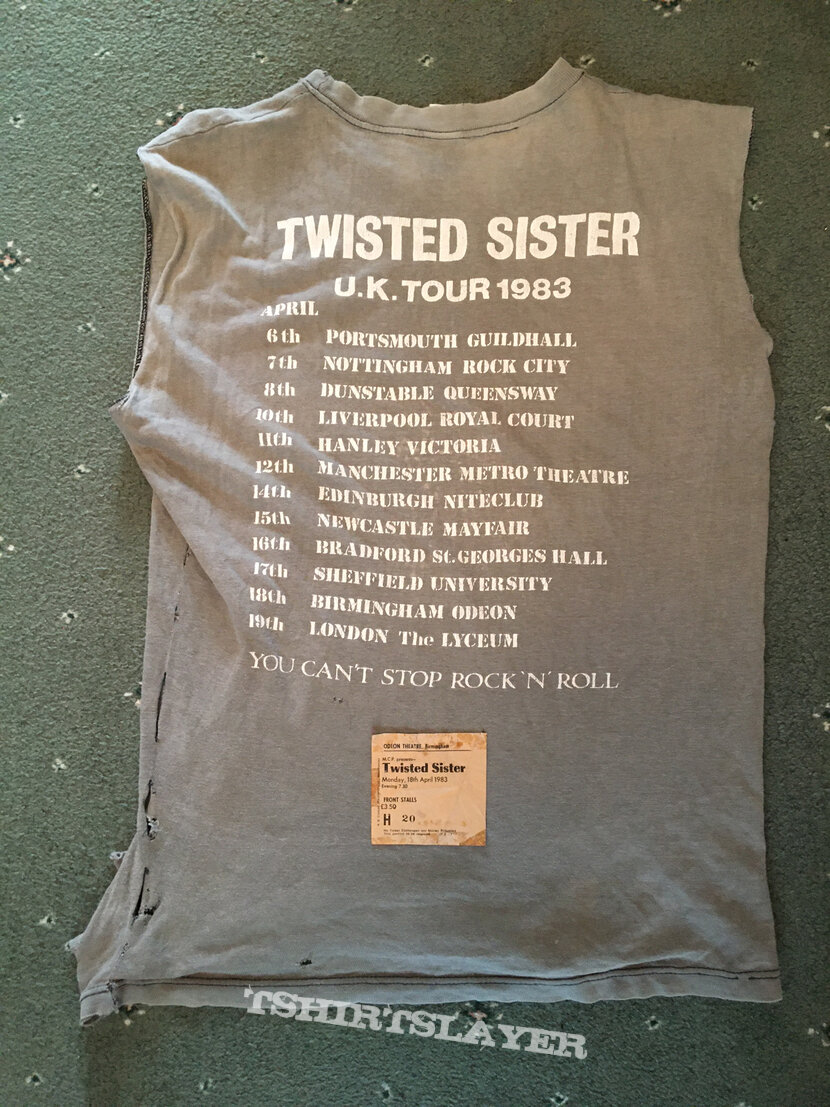 Twisted Sister You Can't Stop Rock 'n' Roll UK tour shirt | TShirtSlayer  TShirt and BattleJacket Gallery
