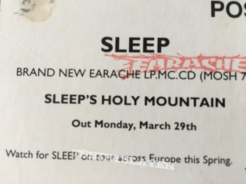 Sleep “sleep’s holy mountain” promo postcard 1993