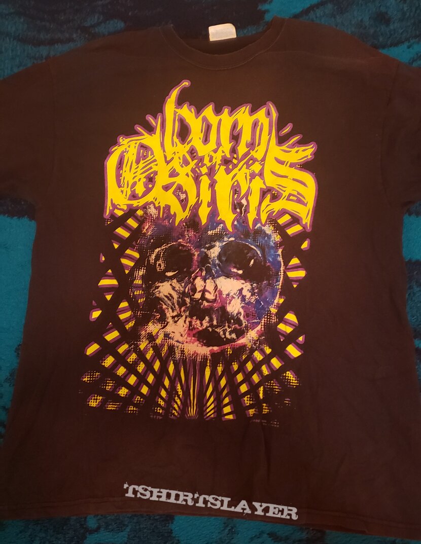 Born Of Osiris Hanes Heavyweight T-Shirt Purple and Yellow