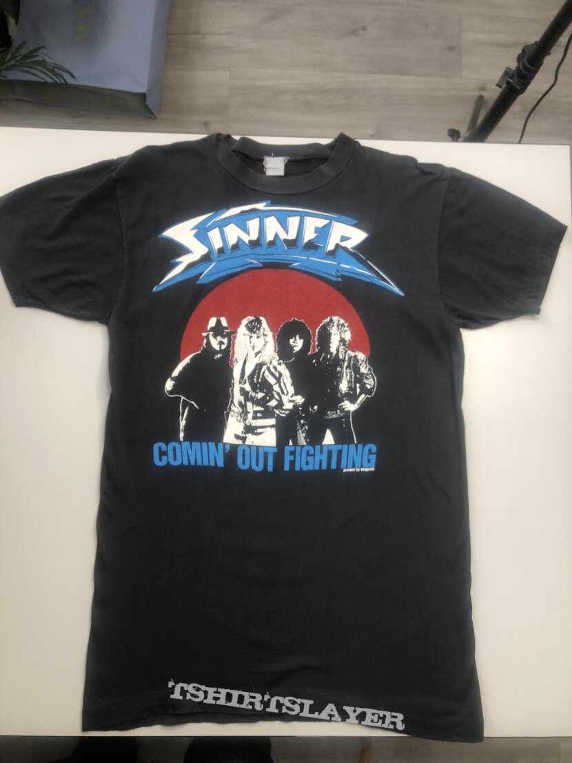 SINNER Comin‘ Out Fighting Shirt 1986 SINNER Comin‘ Out Fighting Shirt 1986