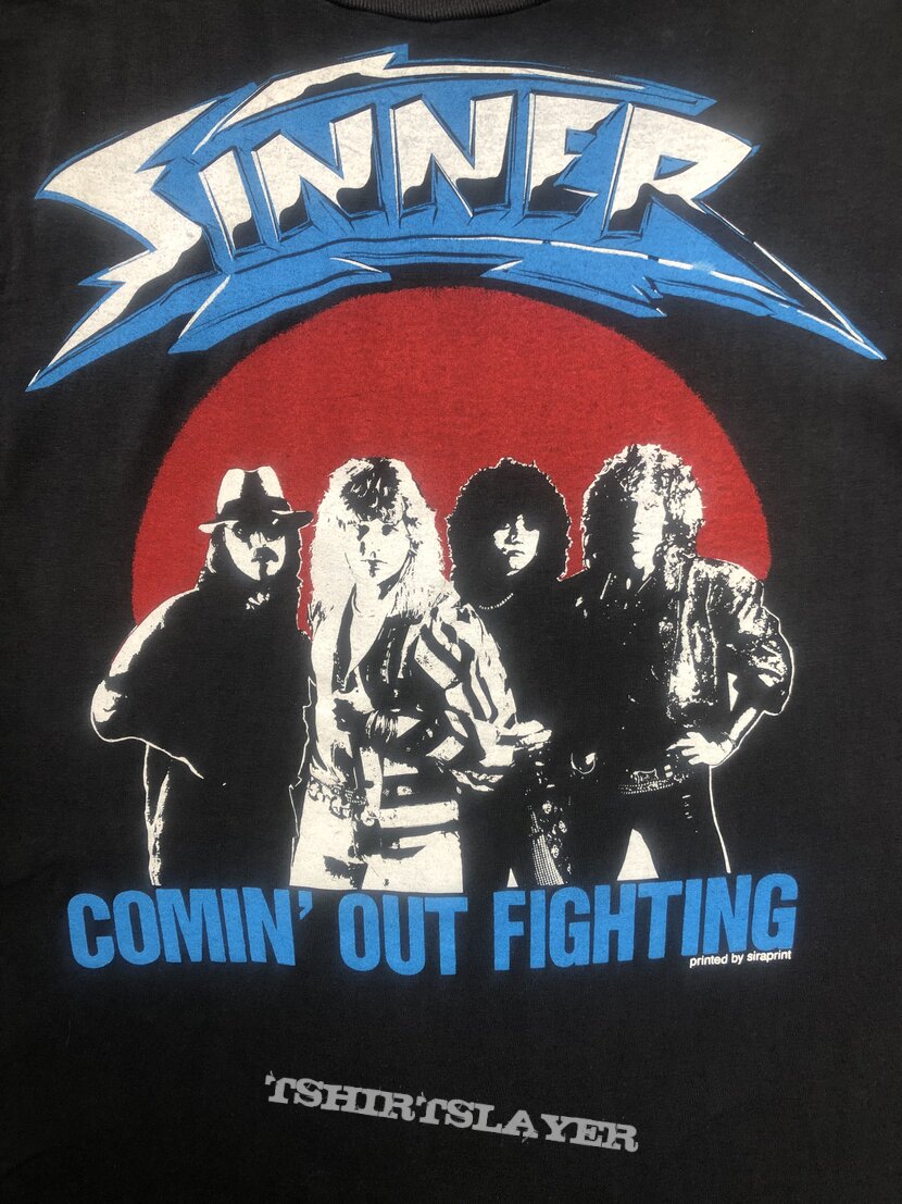 SINNER Comin‘ Out Fighting Shirt 1986 SINNER Comin‘ Out Fighting Shirt 1986