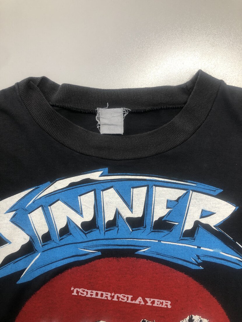 SINNER Comin‘ Out Fighting Shirt 1986 SINNER Comin‘ Out Fighting Shirt 1986