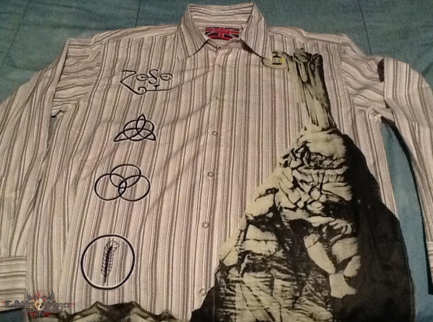 Led Zeppelin My one button down shirt for emergencies 