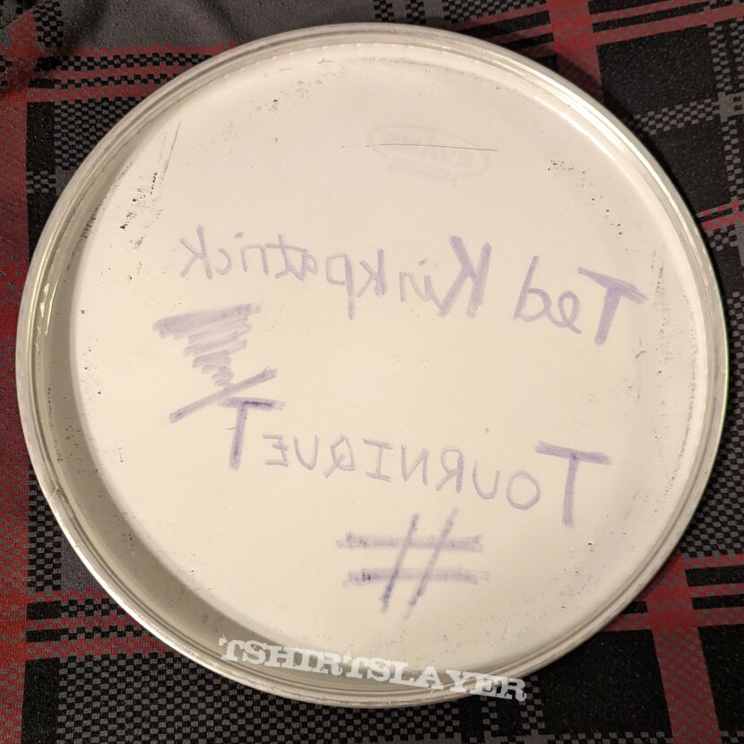 Tourniquet Ted Kirkpatrick signed drumhead