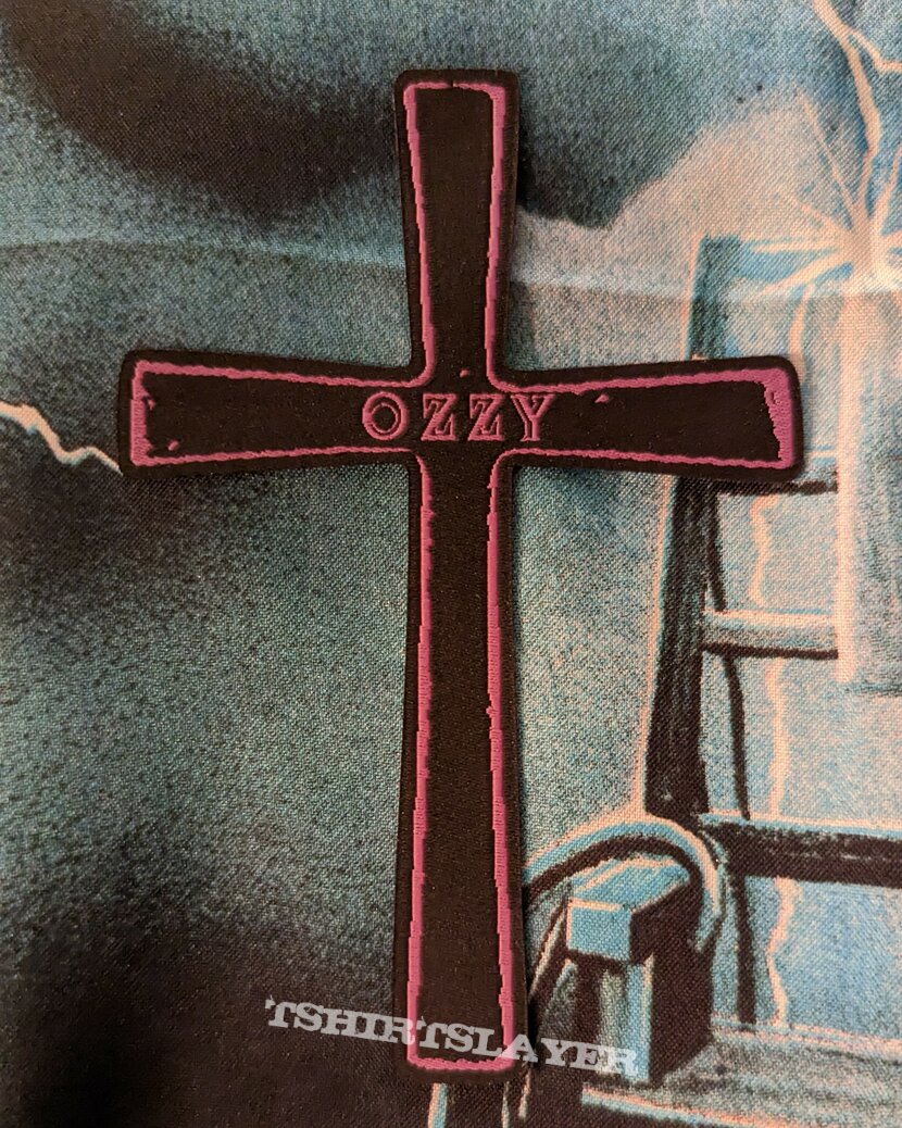 Black Sabbath Ozzy cross woven patch 