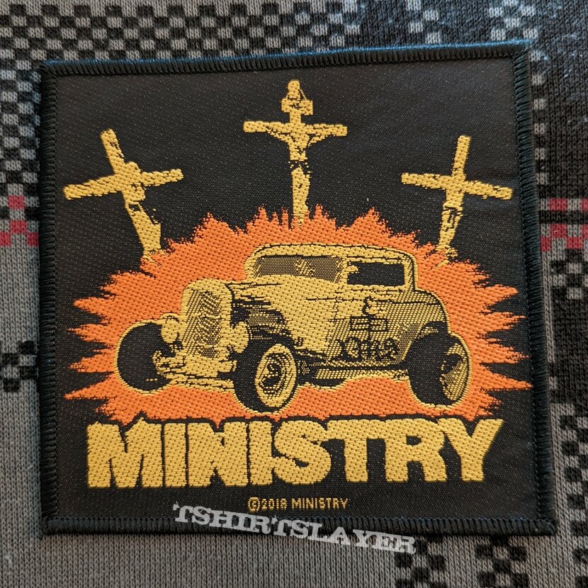 Ministry - Jesus Built My Hotrod woven patch