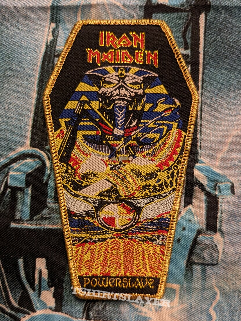 Iron Maiden - Powerslave woven coffin patch 