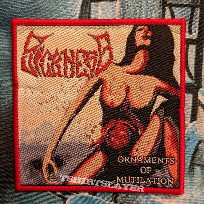 Sickness - Ornaments of Mutilation woven patch 