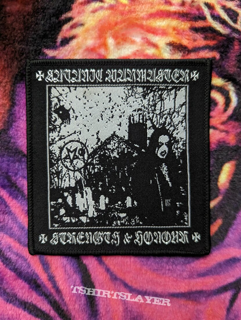 Satanic Warmaster - Strength &amp; Honor woven patch 