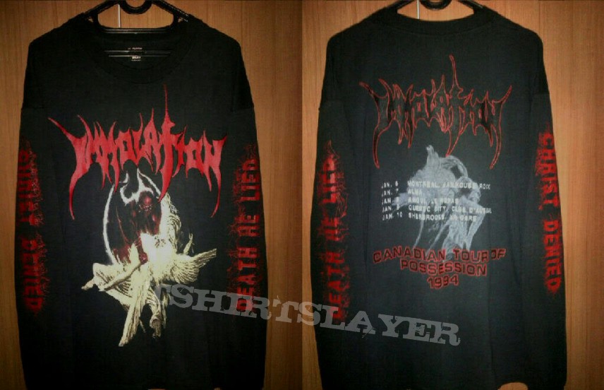 TShirt or Longsleeve - Immolation LS - Canadian Tour Of Possesion 1994