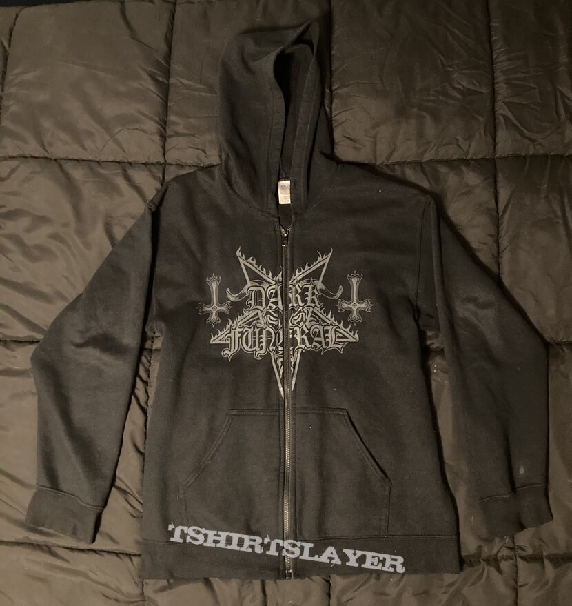 Dark Funeral Logo Hoodie Zip-Up [2012] | TShirtSlayer TShirt and ...