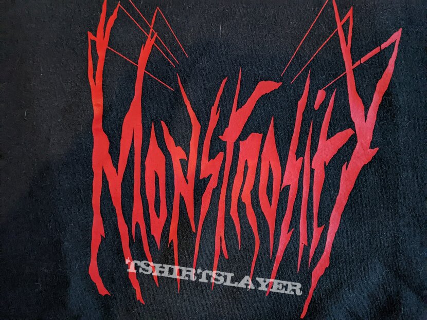 Monstrosity 1999 All Souls Consumed tour hooded sweater Red Logo