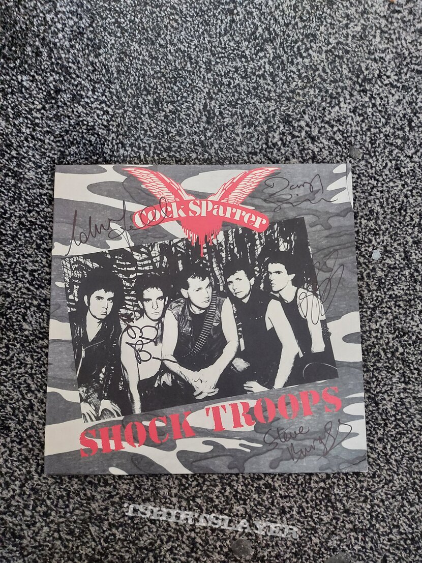 Cock Sparrer Signed shock troops vinyl