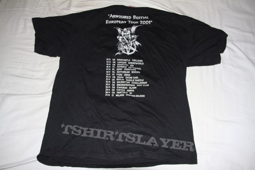 Enthroned - armoured bestial 2001 tour shirt