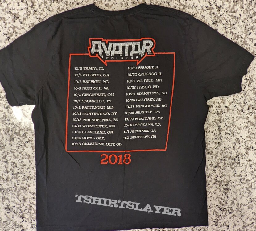 Avatar - 2018 Tour T-Shirt